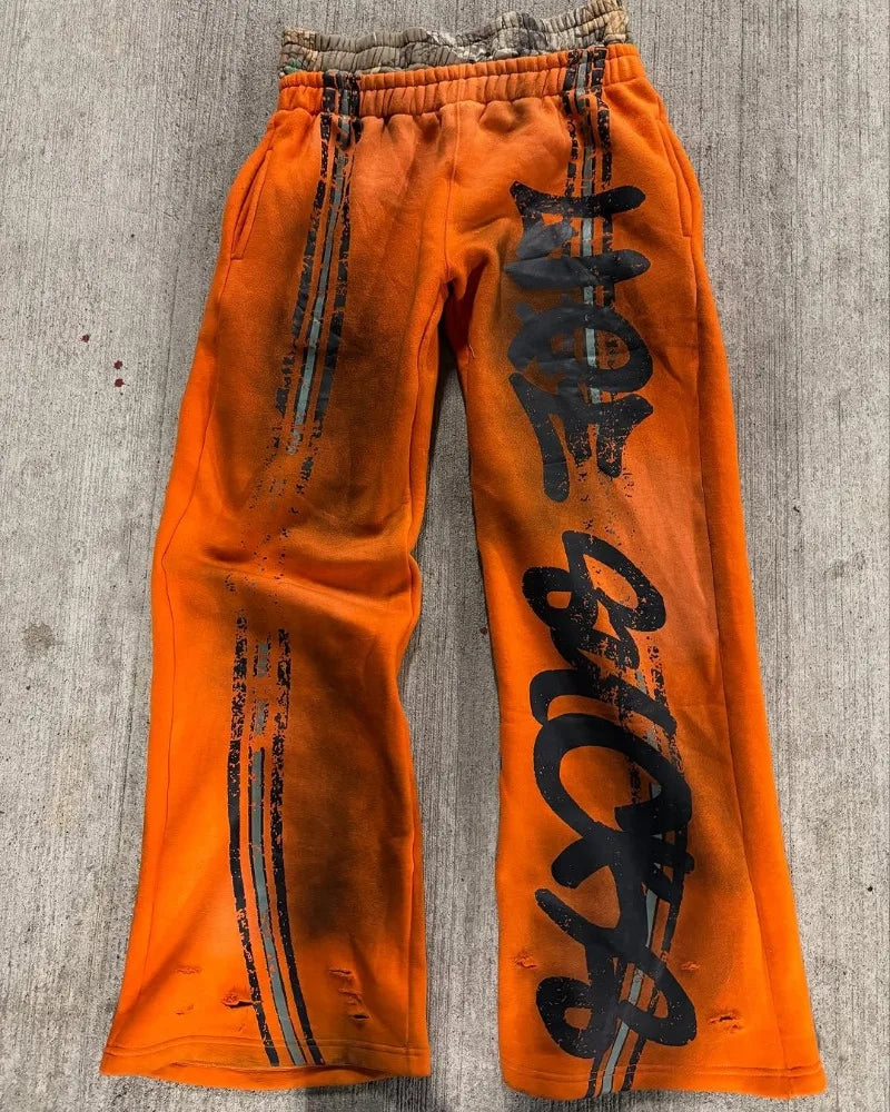 Distressed Double Layer Sweatpants