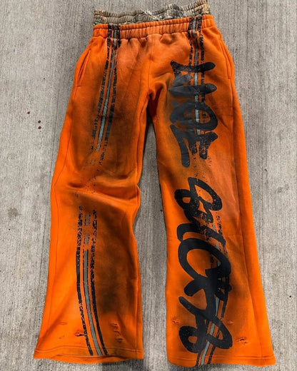 Distressed Double Layer Sweatpants