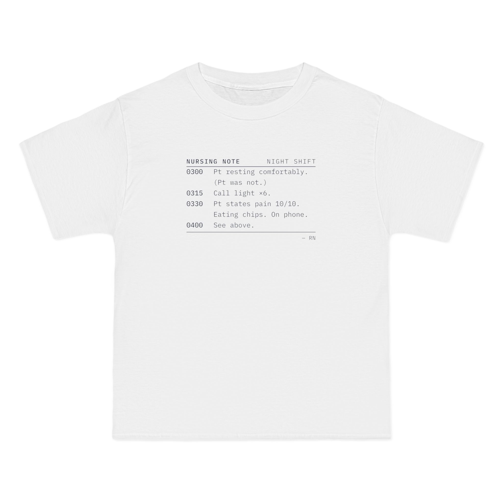 Funny Night Shift Nurse Shirt product mockup 3