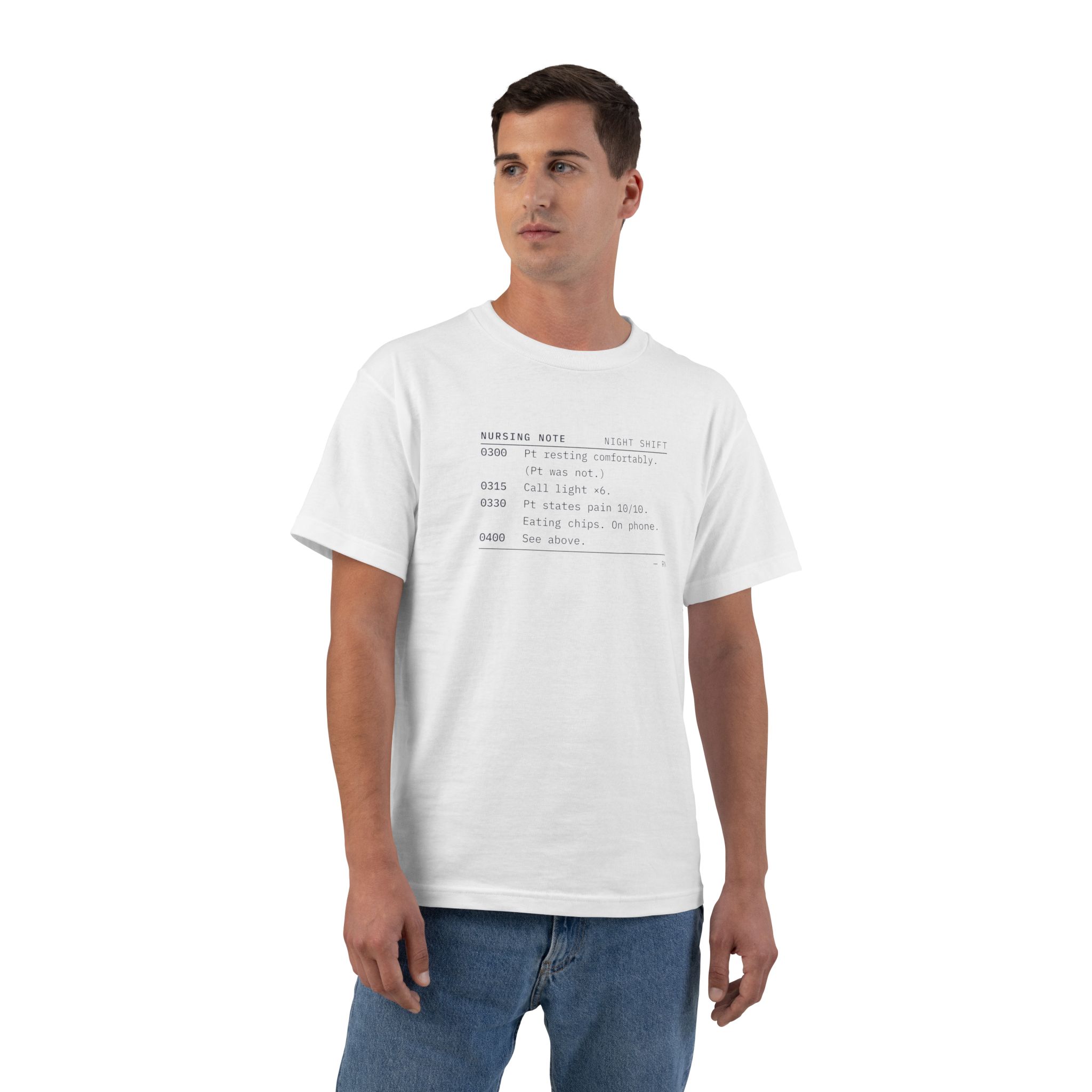 Funny Night Shift Nurse Shirt product mockup 1